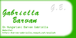 gabriella barvan business card